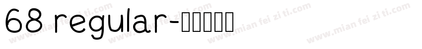 68 regular字体转换